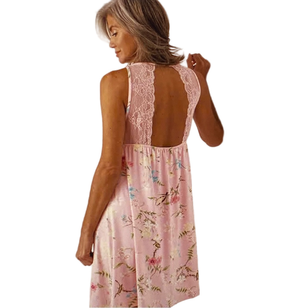 La Vie en Rose Pink Floral Lace Babydoll Chemise Sleep Dress XL - Picture 6 of 15